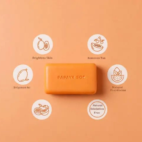 Papaya Soap Pack of 3 (100g Each)