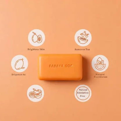 Papaya Soap Pack of 3 (100g Each)