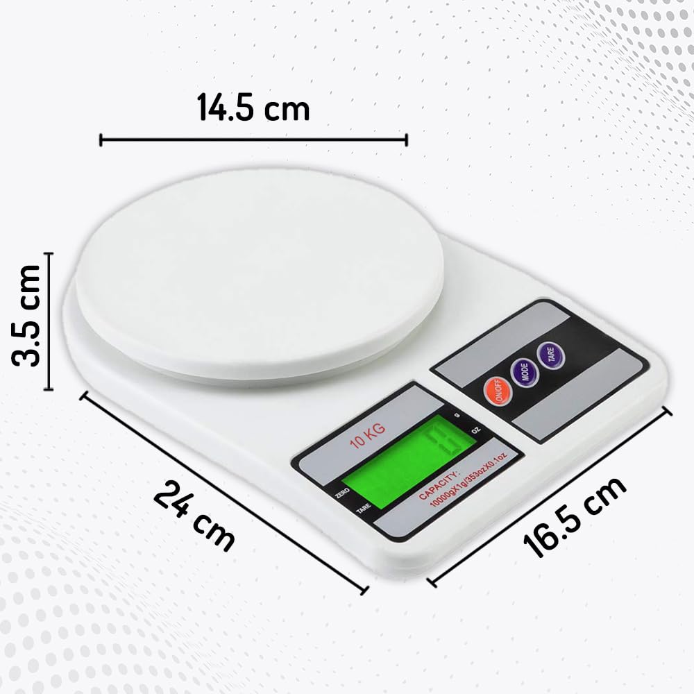 Digital Scale with LCD Display,10Kg Kitchen Weight Machine