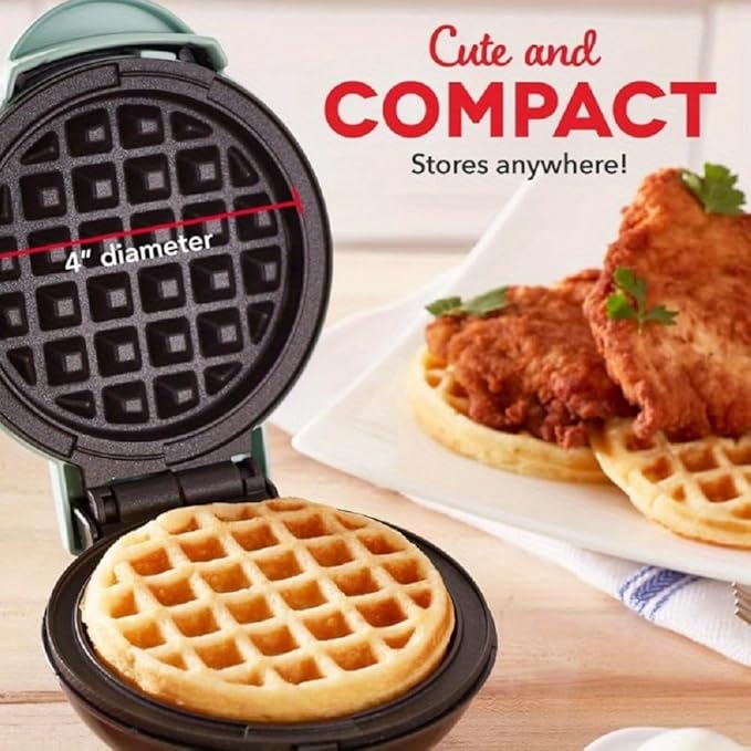 Mini Waffle Maker Machine | 350W Electric Waffle Iron for Home