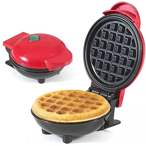 Mini Waffle Maker Machine | 350W Electric Waffle Iron for Home