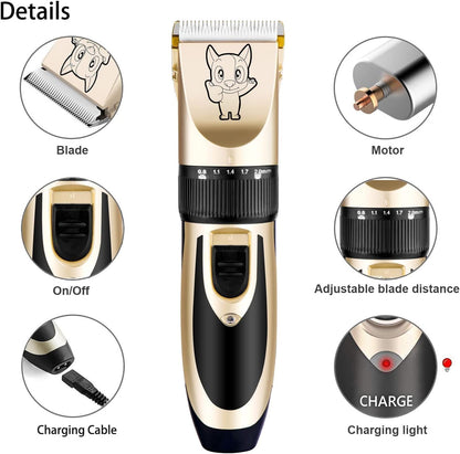 Cat Trimmer, Dog Trimer for Labrador, Shih Tzu, German Shepherd, and Golden Retriever, Pet Grooming Kit