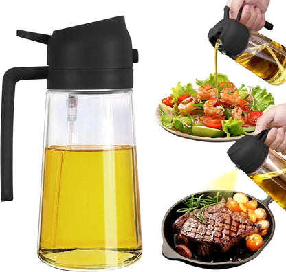 2-in-1 Olive Oil Sprayer & Dispenser Bottle