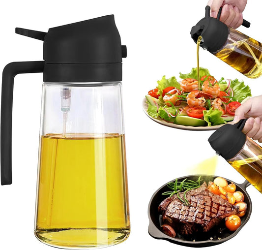 2-in-1 Olive Oil Sprayer & Dispenser Bottle