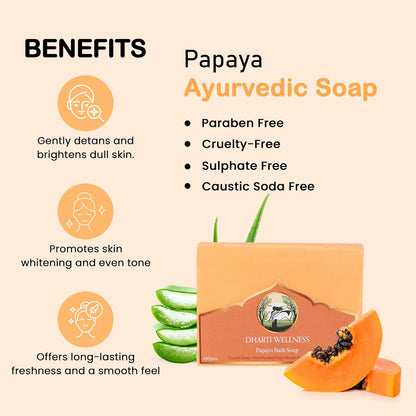 Papaya Soap Pack of 3 (100g Each)