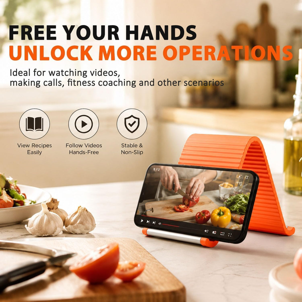 Dynom Foldable Mobile & Tablet Stand for Desk