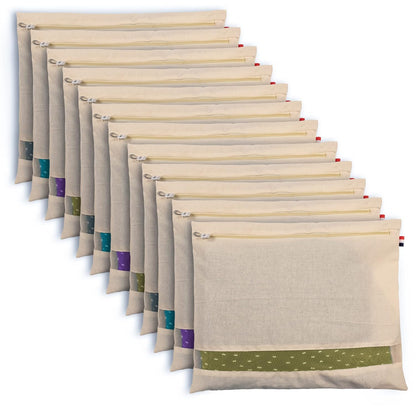 Cotton Saree Bags/Covers For Storage Set Of -6 Big Size Single