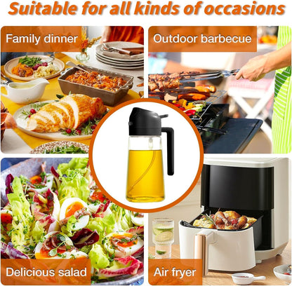 2-in-1 Olive Oil Sprayer & Dispenser Bottle
