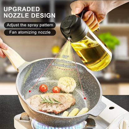 2-in-1 Olive Oil Sprayer & Dispenser Bottle
