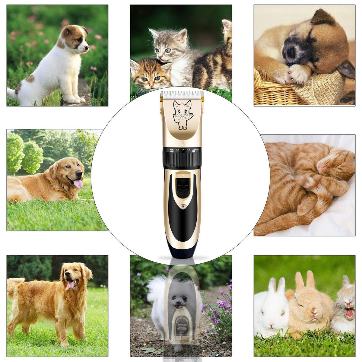 Cat Trimmer, Dog Trimer for Labrador, Shih Tzu, German Shepherd, and Golden Retriever, Pet Grooming Kit