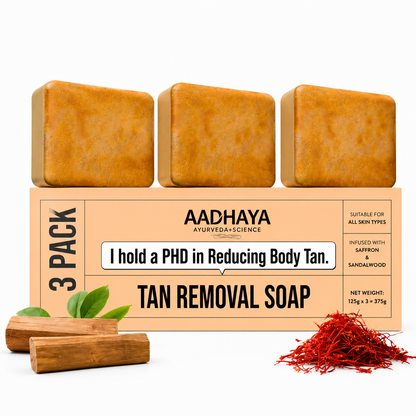 Aadhaya Soap  Sandalwood & Saffron Tan Removal Soap For Bath Pack Of 3